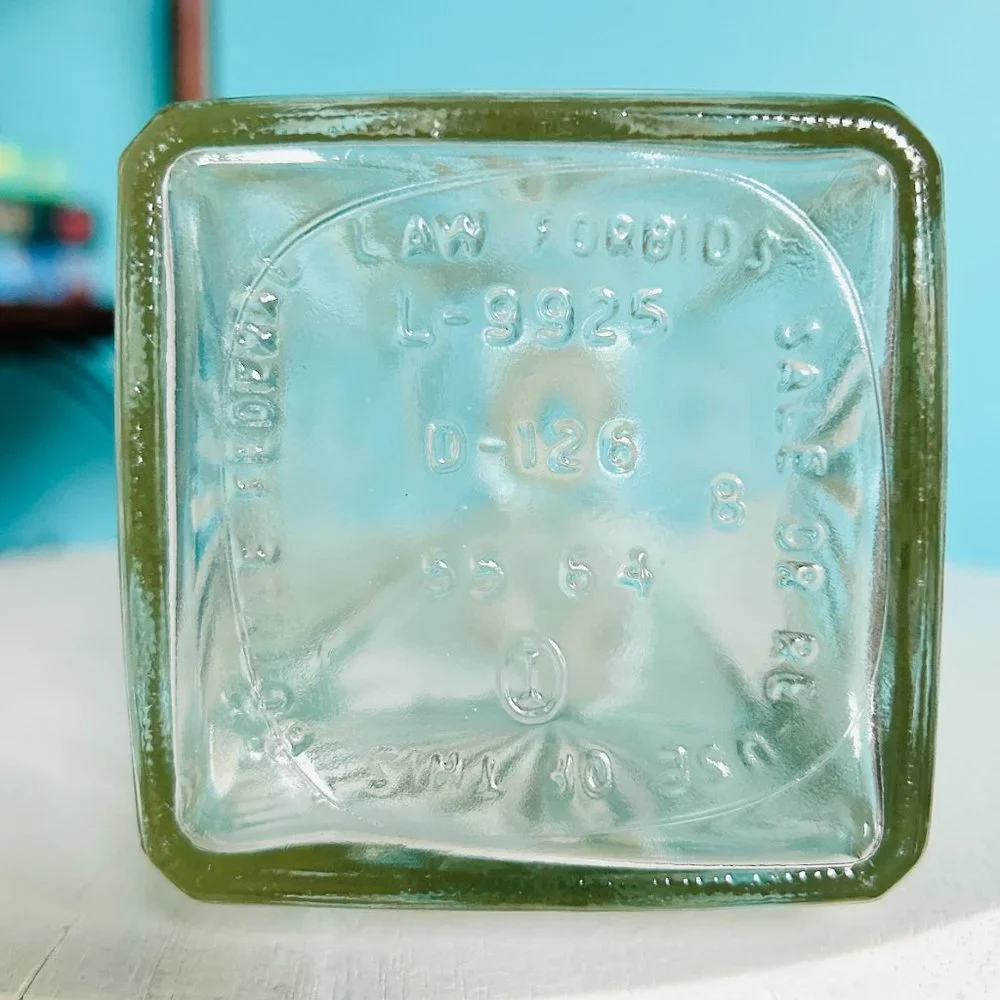 Vintage Mid Century Bourbon Glass Decanter w/ Stopper